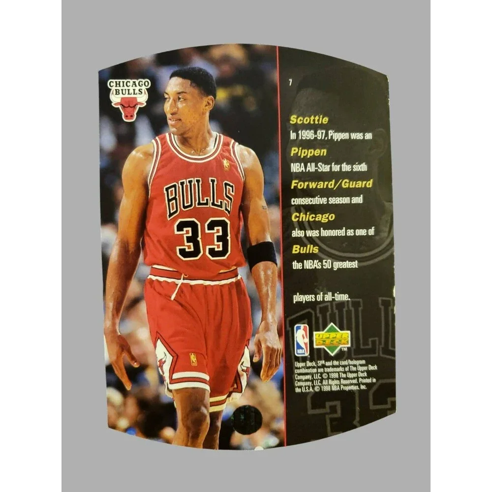 1997-1998 Upper Deck SPx SCOTTIE PIPPEN NBA Die-Cut Basketball Card 30 Bulls HOF